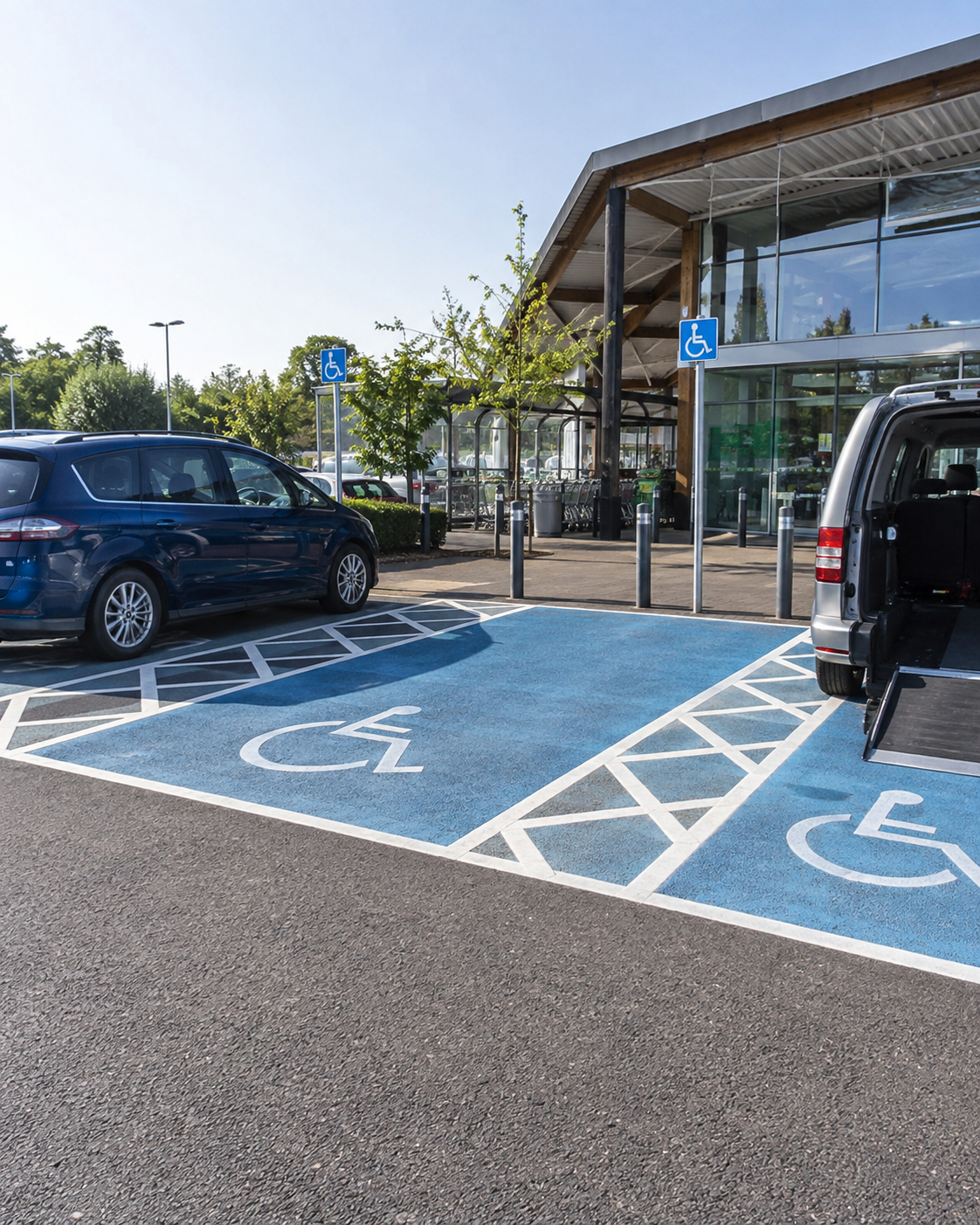 Accessible parking bay and hatch markings by Ulteum Marking
