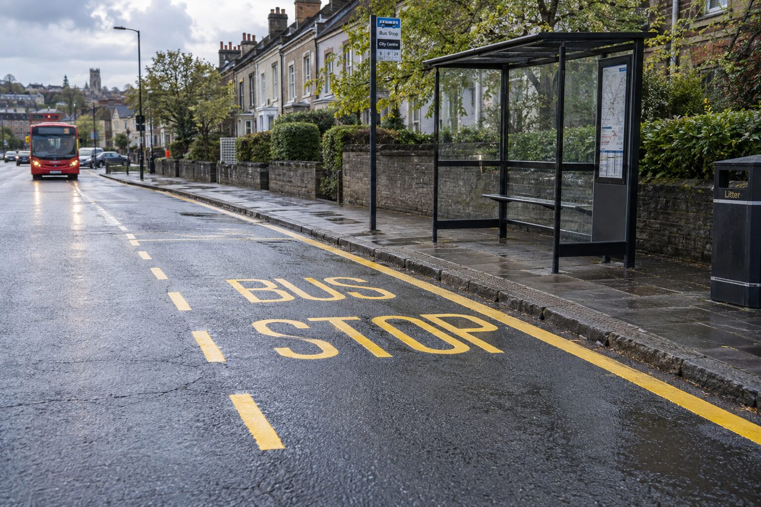 Bus Stop Cage Marking by Ulteum Marking