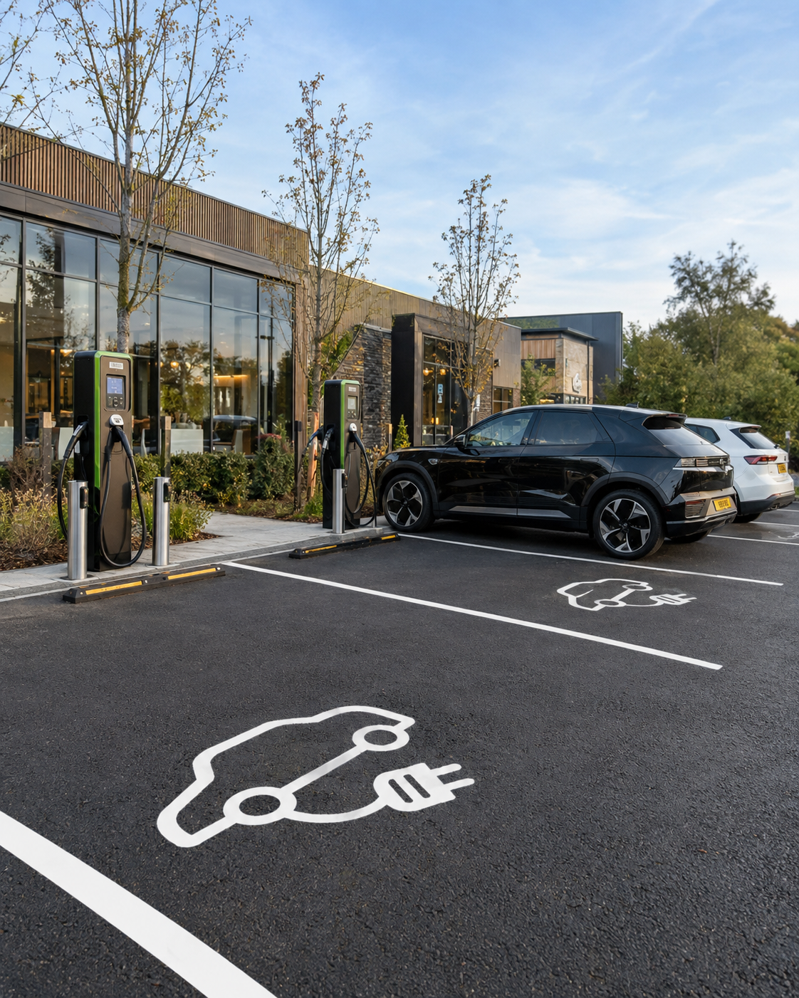 EV charging bay line marking by Ulteum Marking