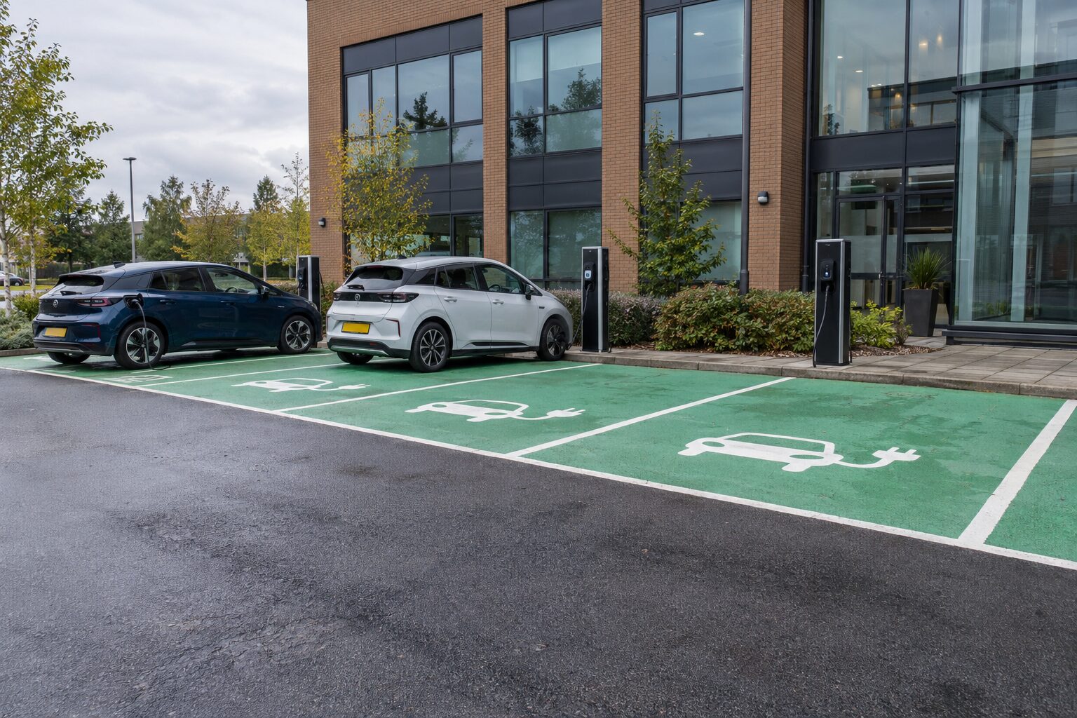 Workplace EV charging bays by Ulteum Marking