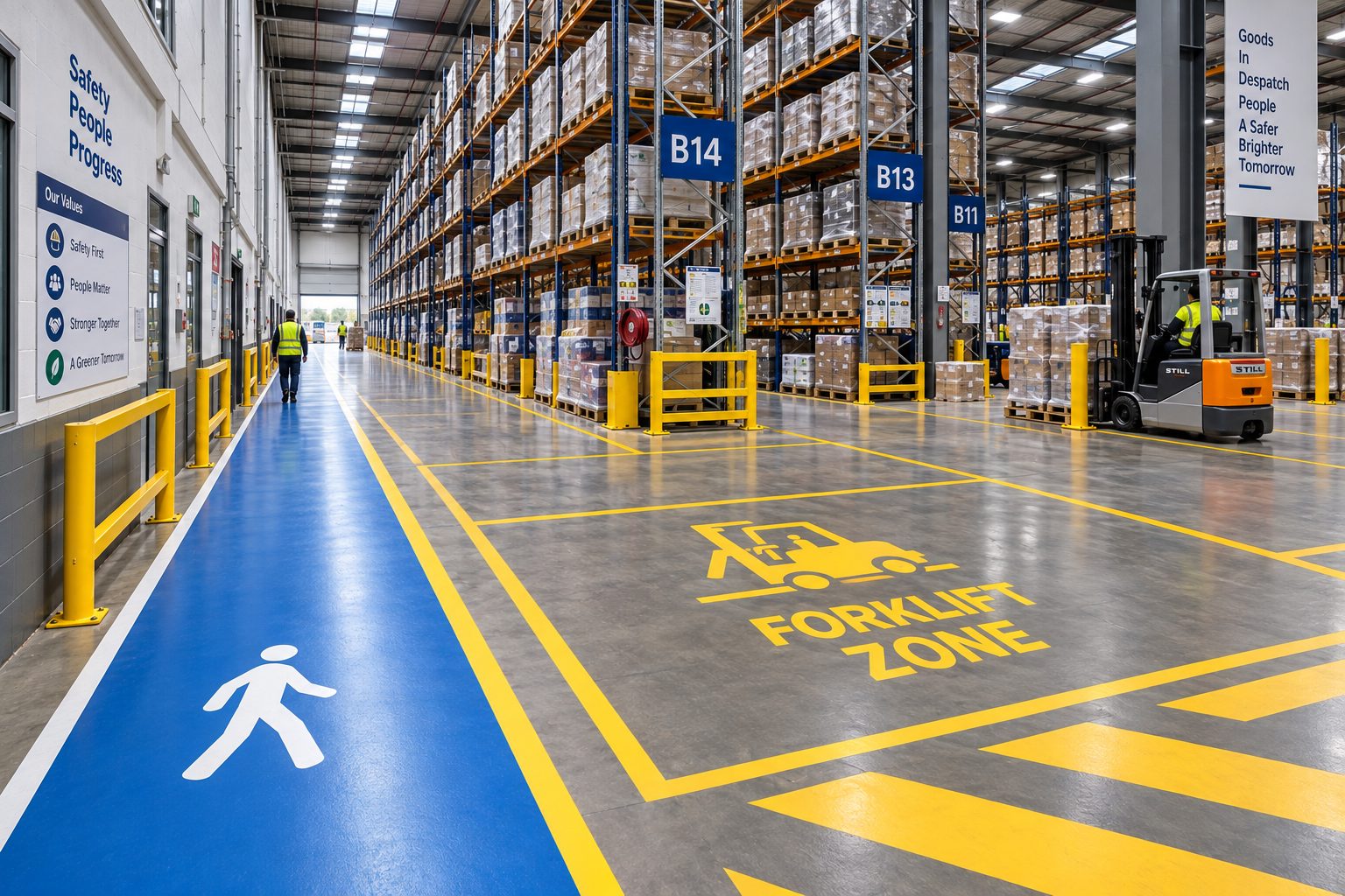 Warehouse line marking by Ulteum Marking